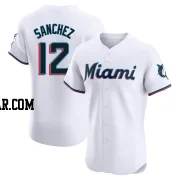 Jesus Sanchez Men's Miami Marlins White Elite Home Jersey