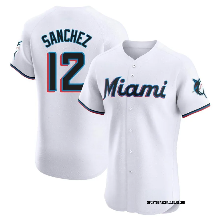 Jesus Sanchez Men's Miami Marlins White Elite Home Jersey