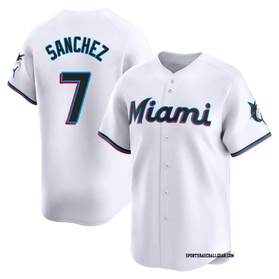 Jesus Sanchez Men's Miami Marlins White Limited Home Jersey