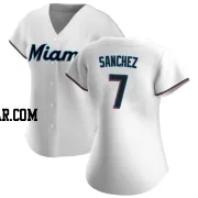 Jesus Sanchez Women's Miami Marlins White Authentic Home Jersey