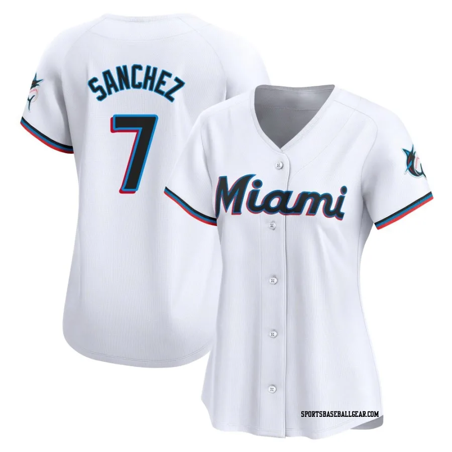 Jesus Sanchez Women's Miami Marlins White Limited Home Jersey