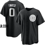 Jesus Tinoco Men's Chicago Cubs Black/White Replica Jersey