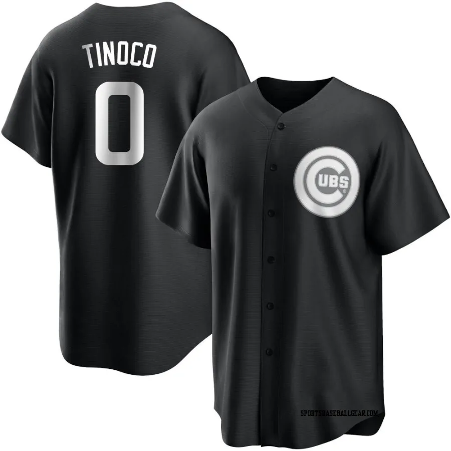 Jesus Tinoco Men's Chicago Cubs Black/White Replica Jersey