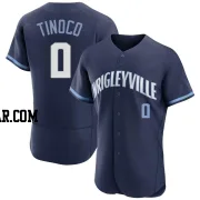 Jesus Tinoco Men's Chicago Cubs Navy Authentic 2021 City Connect Jersey