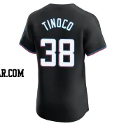 Jesus Tinoco Men's Miami Marlins Black Elite Alternate Vapor Premier Jersey