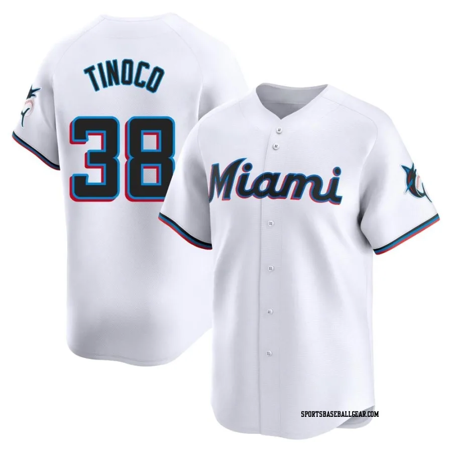 Jesus Tinoco Men's Miami Marlins White Limited Home Jersey