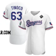 Jesus Tinoco Men's Texas Rangers White Authentic Home 2023 World Series Jersey