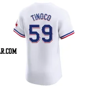 Jesus Tinoco Men's Texas Rangers White Elite Home Jersey