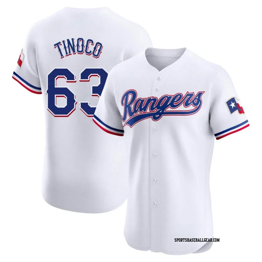 Jesus Tinoco Men's Texas Rangers White Elite Home Jersey