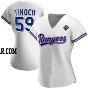 Jesus Tinoco Women's Texas Rangers White Authentic Home 2023 World Series Jersey