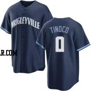 Jesus Tinoco Youth Chicago Cubs Navy Replica 2021 City Connect Jersey