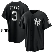 Jeter Downs Men's New York Yankees Black/White Replica Jersey