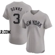 Jeter Downs Men's New York Yankees Gray Elite Road Jersey