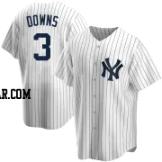 Jeter Downs Men's New York Yankees White Replica Home Jersey