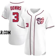 Jeter Downs Men's Washington Nationals White Authentic Alternate Jersey