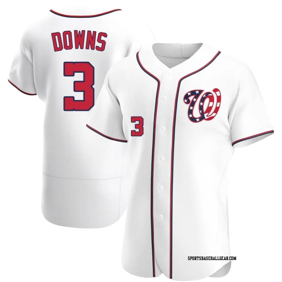 Jeter Downs Men's Washington Nationals White Authentic Alternate Jersey