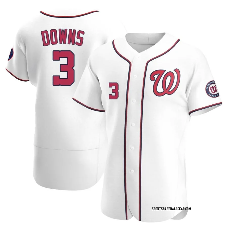 Jeter Downs Men's Washington Nationals White Authentic Home Jersey