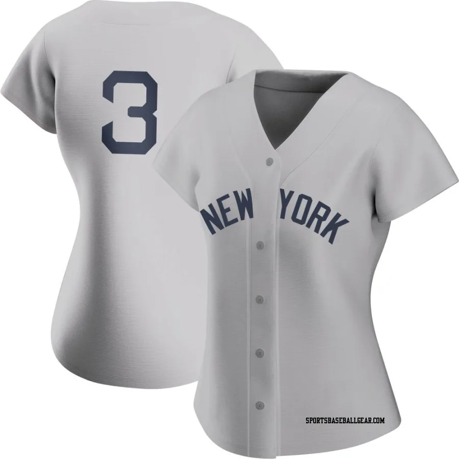 Jeter Downs Women's New York Yankees Gray Replica 2021 Field of Dreams Jersey