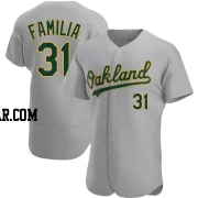 Jeurys Familia Men's Oakland Athletics Gray Authentic Road Jersey