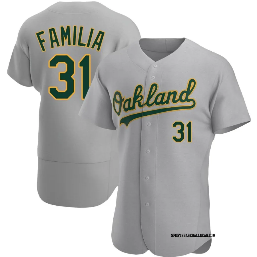 Jeurys Familia Men's Oakland Athletics Gray Authentic Road Jersey