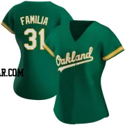 Jeurys Familia Women's Oakland Athletics Green Authentic Kelly Alternate Jersey