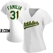 Jeurys Familia Women's Oakland Athletics White Authentic Home Jersey