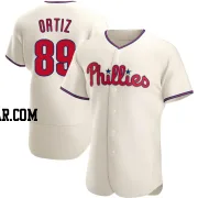 Jhailyn Ortiz Men's Philadelphia Phillies Cream Authentic Alternate Jersey