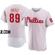 Jhailyn Ortiz Men's Philadelphia Phillies White Authentic 2022 World Series Home Jersey