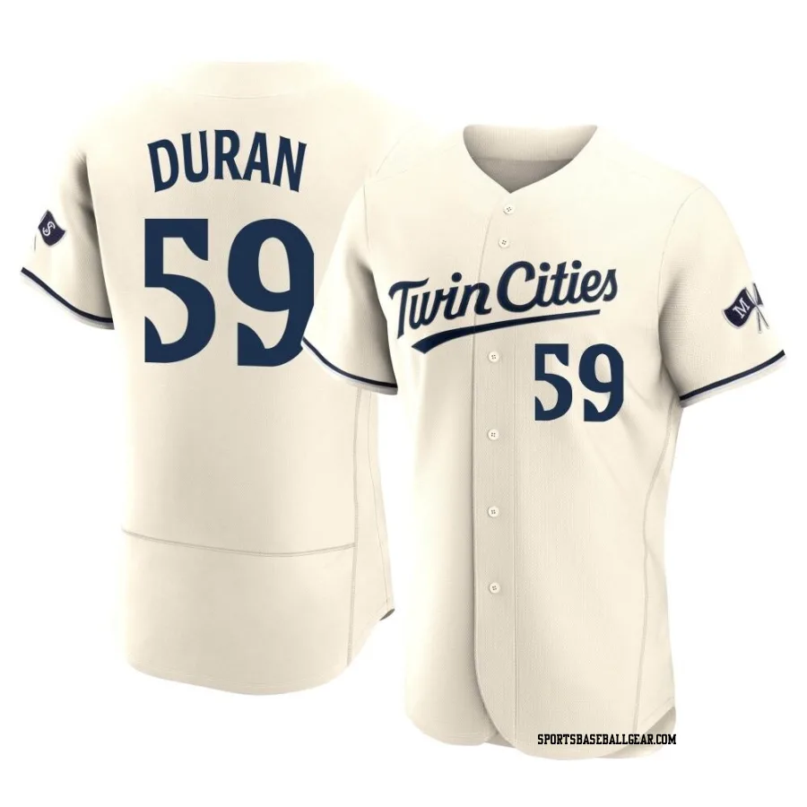 Jhoan Duran Men's Minnesota Twins Cream Authentic Alternate 2023 Jersey