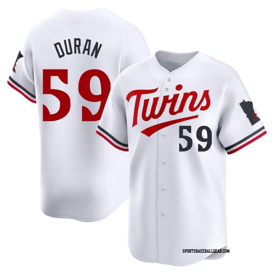 Jhoan Duran Men's Minnesota Twins White Limited Home Jersey