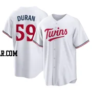 Jhoan Duran Men's Minnesota Twins White Replica Home Jersey