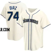 Jhonathan Diaz Men's Seattle Mariners Cream Replica Alternate Jersey