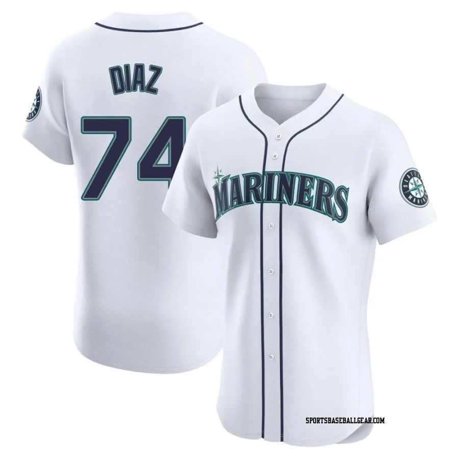 Jhonathan Diaz Men's Seattle Mariners White Elite Home Jersey