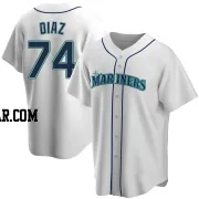 Jhonathan Diaz Men's Seattle Mariners White Replica Home Jersey