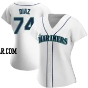 Jhonathan Diaz Women's Seattle Mariners White Authentic Home Jersey