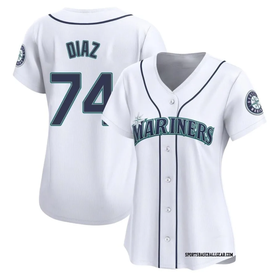 Jhonathan Diaz Women's Seattle Mariners White Limited Home Jersey