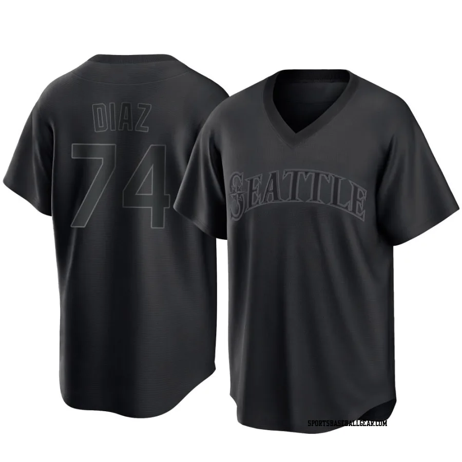 Jhonathan Diaz Youth Seattle Mariners Black Replica Pitch Fashion Jersey