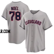 Jhonkensy Noel Men's Cleveland Guardians Gray Replica Road Jersey