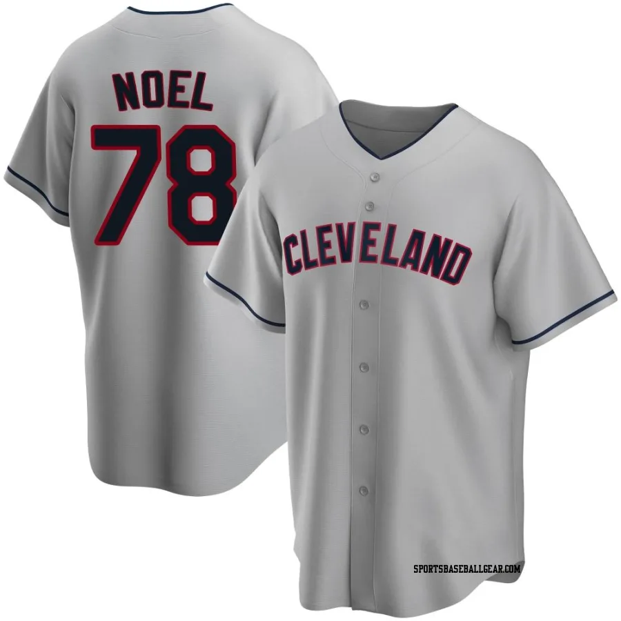 Jhonkensy Noel Men's Cleveland Guardians Gray Replica Road Jersey