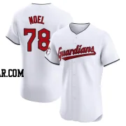 Jhonkensy Noel Men's Cleveland Guardians White Elite Home Jersey