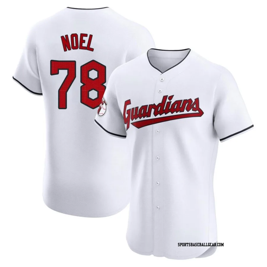 Jhonkensy Noel Men's Cleveland Guardians White Elite Home Jersey