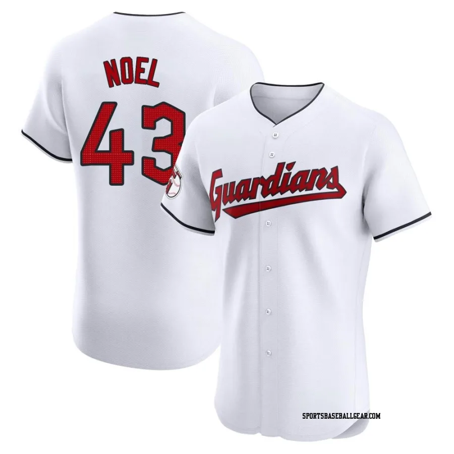 Jhonkensy Noel Men's Cleveland Guardians White Elite Home Jersey