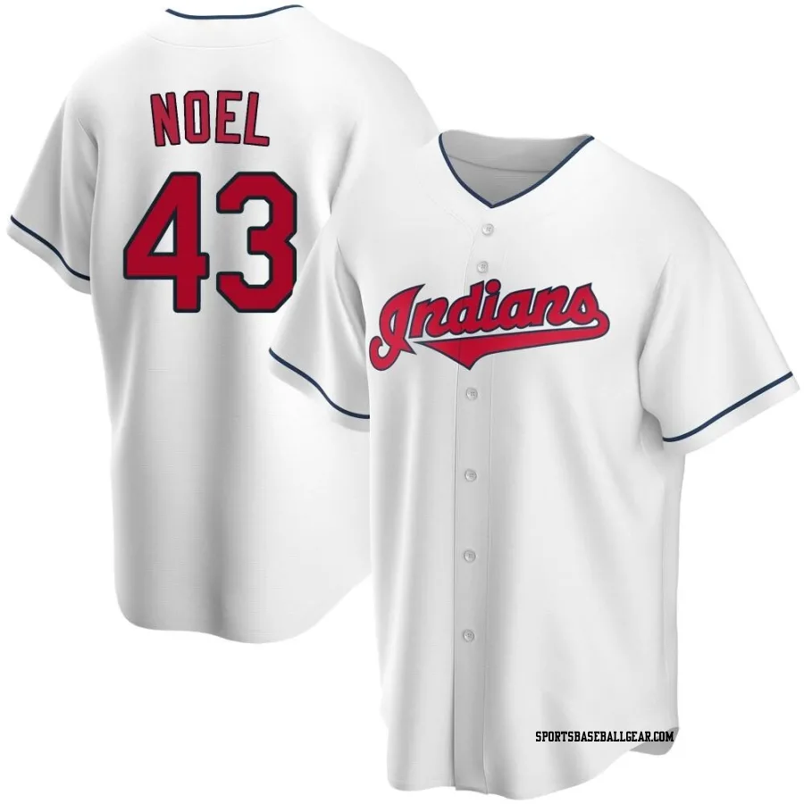 Jhonkensy Noel Men's Cleveland Guardians White Replica Home Jersey