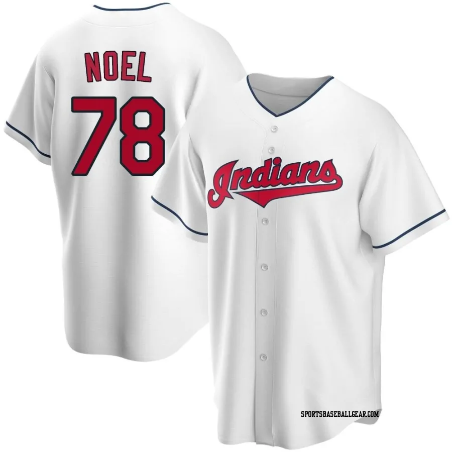 Jhonkensy Noel Men's Cleveland Guardians White Replica Home Jersey