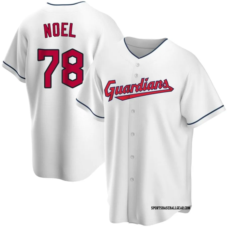 Jhonkensy Noel Men's Cleveland Guardians White Replica Home Jersey