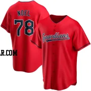 Jhonkensy Noel Youth Cleveland Guardians Red Replica Alternate Jersey