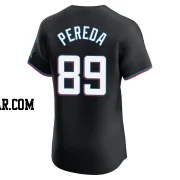 Jhonny Pereda Men's Miami Marlins Black Elite Alternate Vapor Premier Jersey