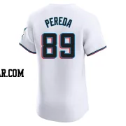 Jhonny Pereda Men's Miami Marlins White Elite Home Jersey