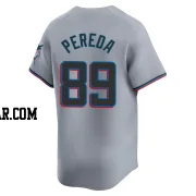 Jhonny Pereda Youth Miami Marlins Gray Limited Road Jersey