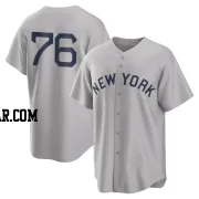 Jhony Brito Men's New York Yankees Gray Replica 2021 Field of Dreams Jersey